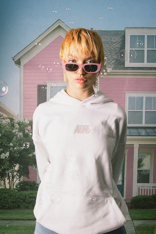 Dark People Organic Cotton White Sweatshirt