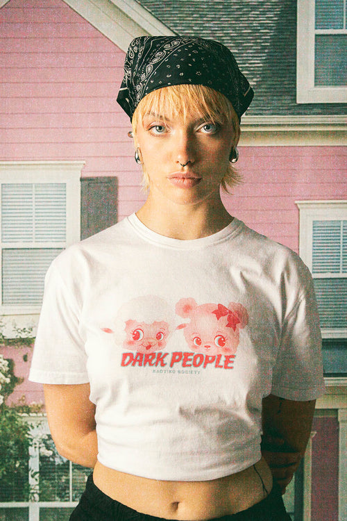 T-shirt Blanc Washed Dark People