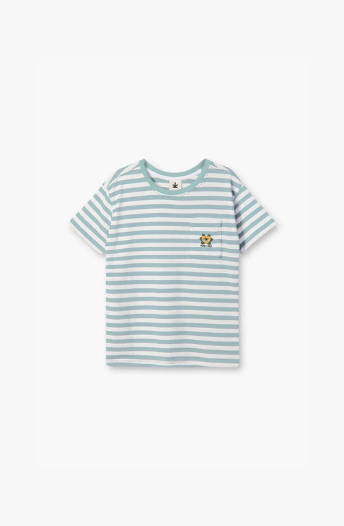 Tee-shirt Rayures Cœur Bleu