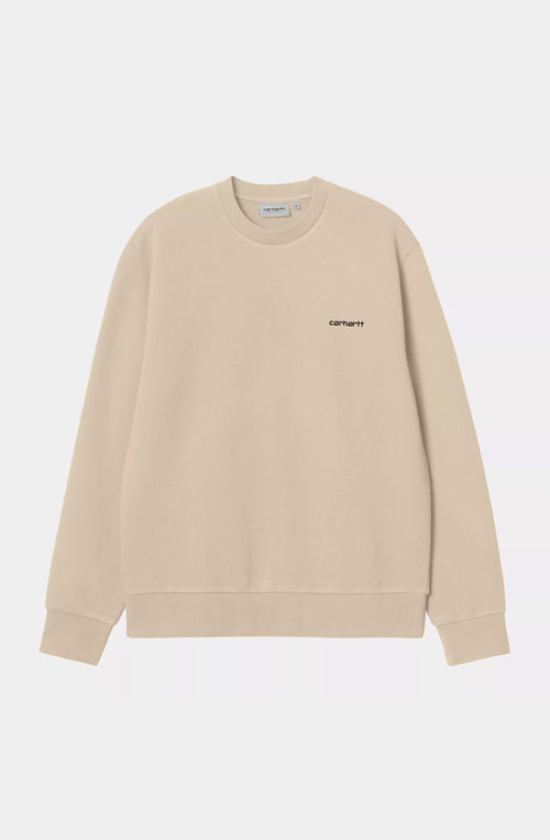 Carhartt WIP Script Embroidery Wall/Black Sweatshirt