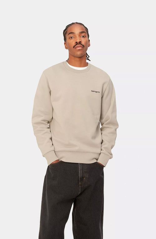 Carhartt WIP Script Embroidery Wall/Black Sweatshirt