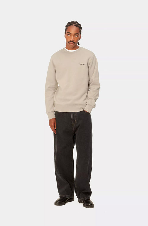 Carhartt WIP Script Embroidery Wall/Black Sweatshirt