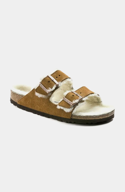 Birkenstock Arizona Leder-Nerzsandalen