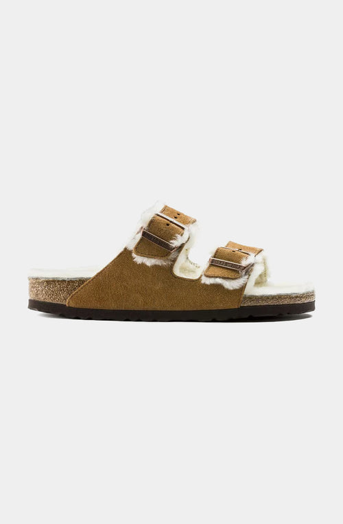 Birkenstock Arizona Leder-Nerzsandalen