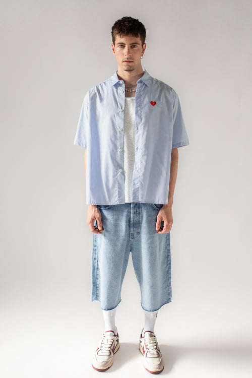 Blau/weiß gestreiftes Hemd von Loui Heart