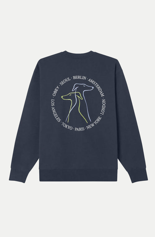 Sudadera Obey City Dogs Academy Navy