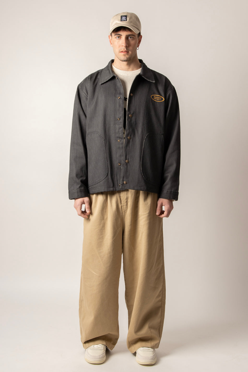 Veste décontractée à rayures vertes/noires