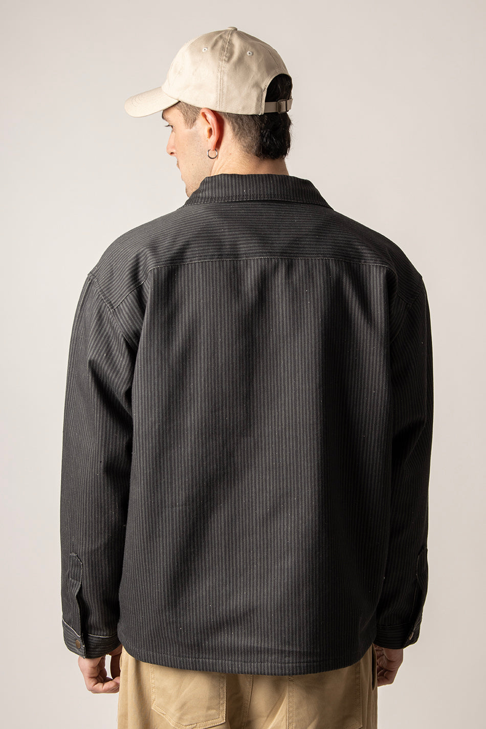Veste décontractée à rayures vertes/noires