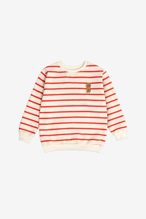 Streifen Pudel Rot Sweatshirts