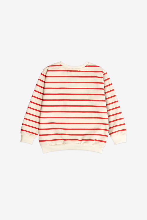 Streifen Pudel Rot Sweatshirts