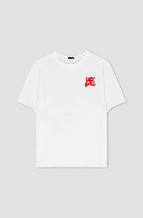 T-shirt blanc Washed Lazy