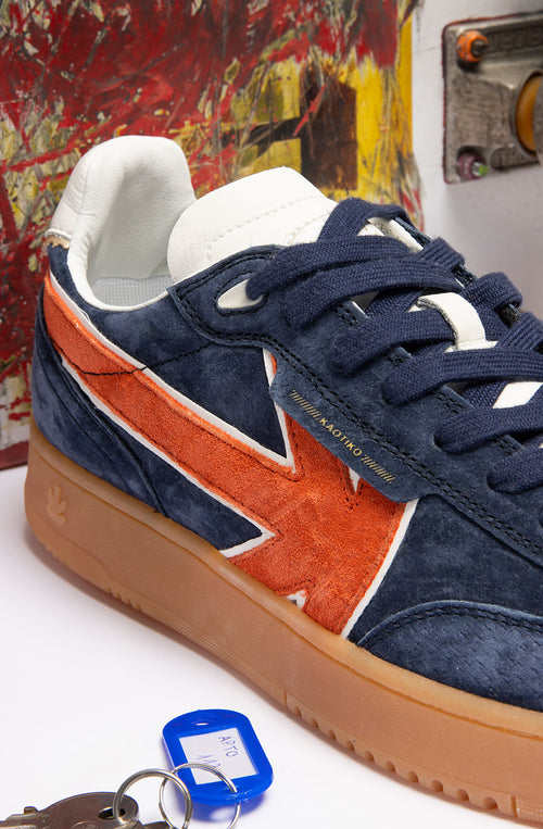 Kaotiko Chaussures Boston Suede Navy