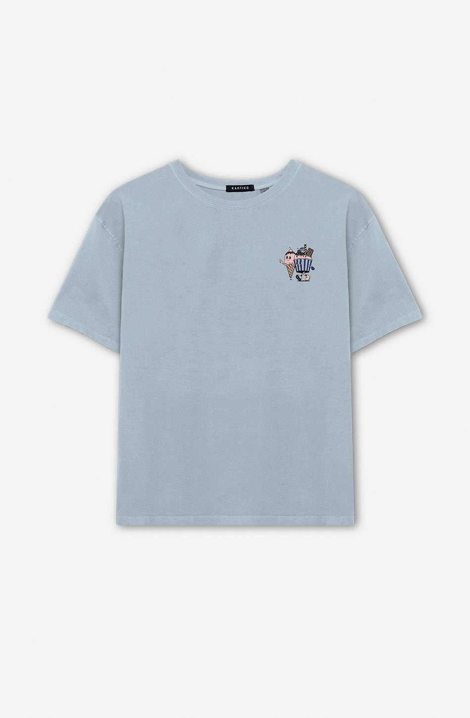 T-shirt en acier lavé à la crème glacée