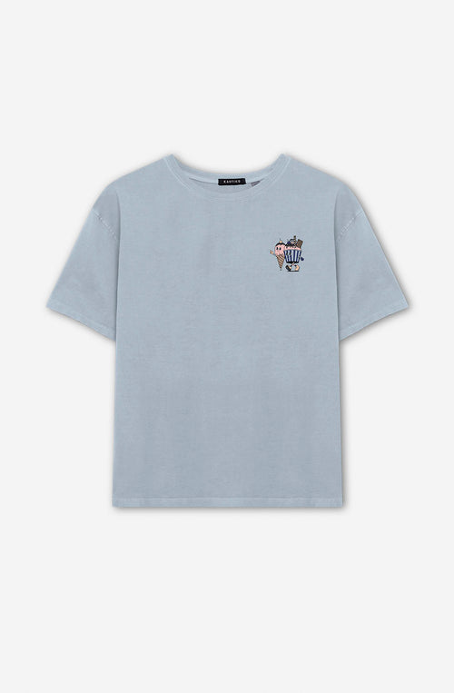 T-shirt en acier lavé à la crème glacée