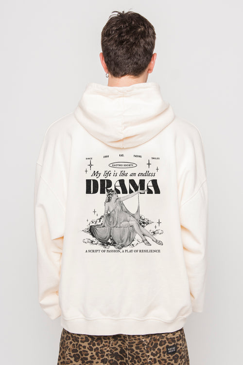 Gewaschenes Drama-Elfenbein-Sweatshirt