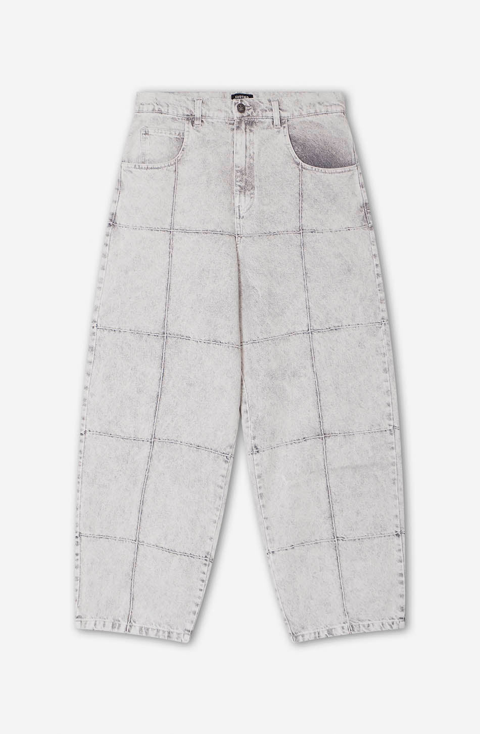 Pantalon Washed Patched Pearl Gray