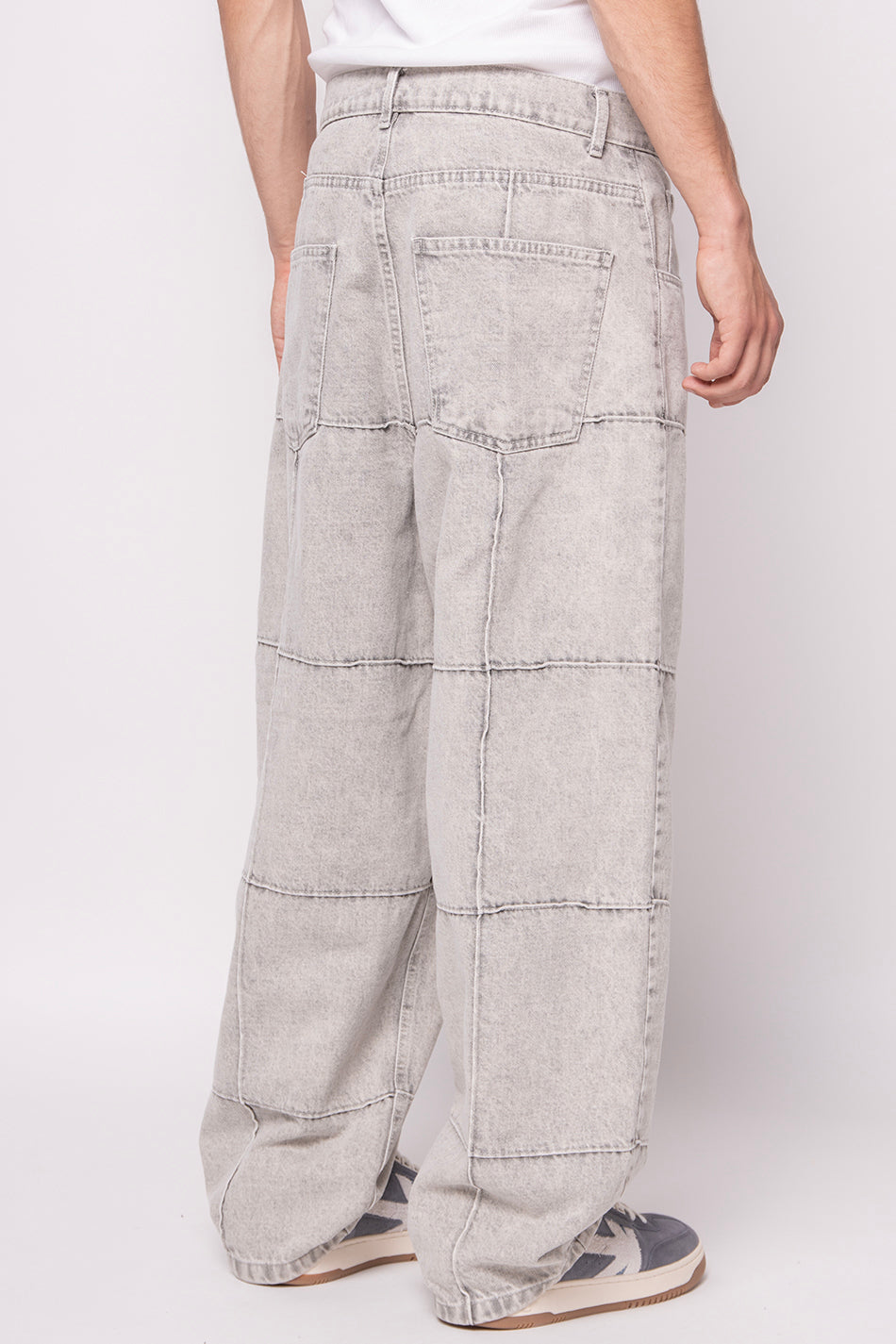 Pantalon Washed Patched Pearl Gray