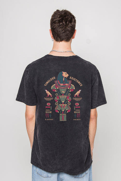 Washed Timeless Existence T-Shirt noir