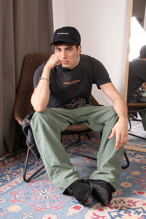 Washed Timeless Existence T-Shirt noir
