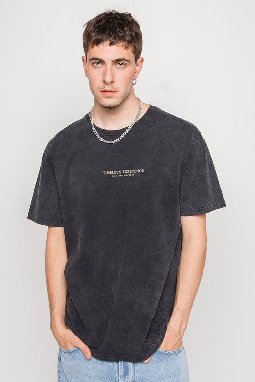 Washed Timeless Existence T-Shirt noir