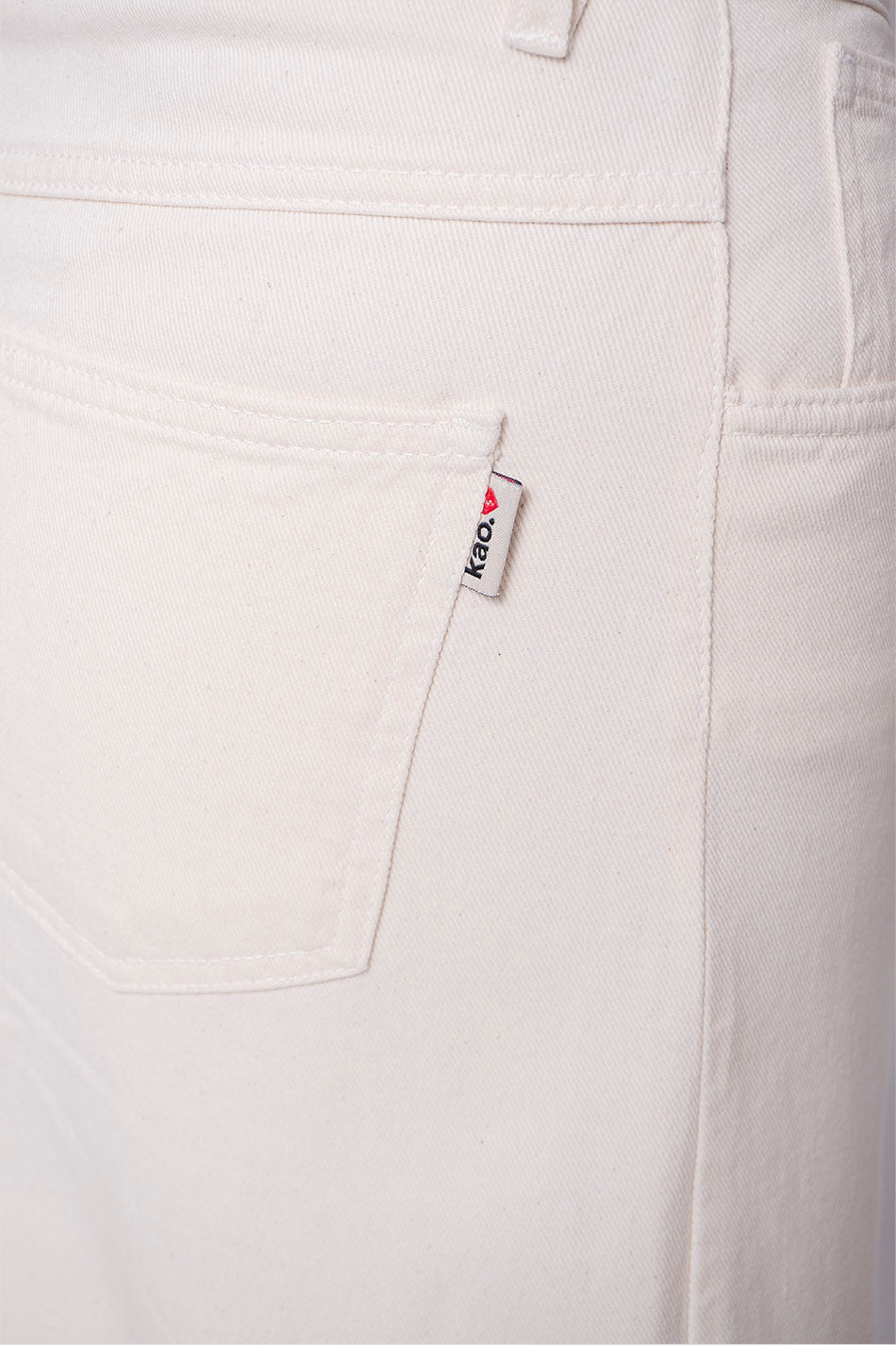 Langer Jeansrock in Stein