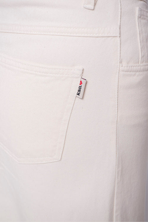 Langer Jeansrock in Stein