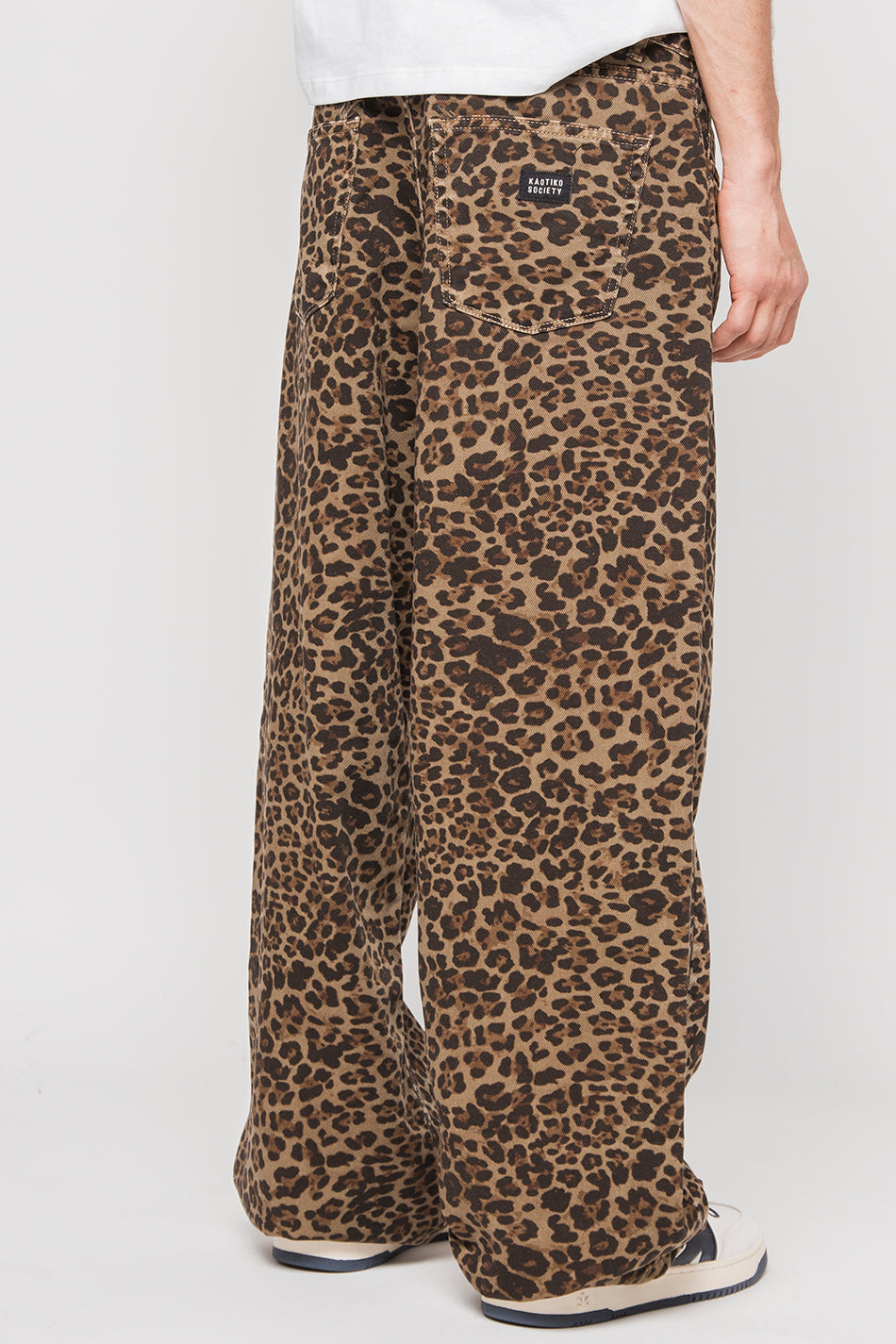 Pantalon Ample en Léopard Marron