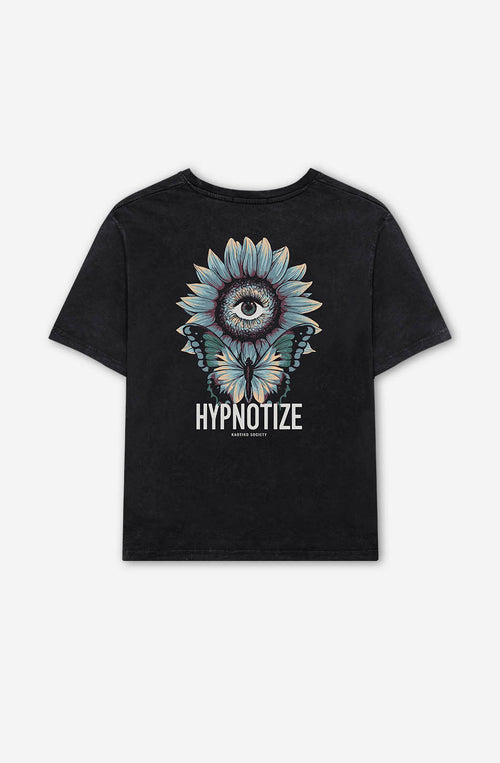 T-Shirt noir délavé Hypnotize