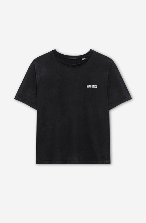 T-Shirt noir délavé Hypnotize