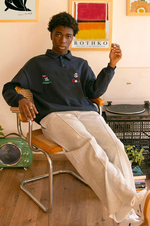 Sudadera Button Bear Golf Club Navy