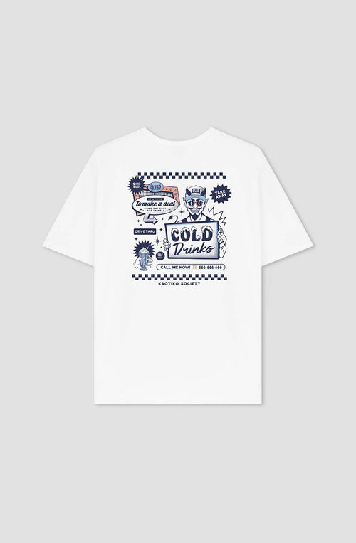 Camiseta Cold Drinks Organic Cotton White
