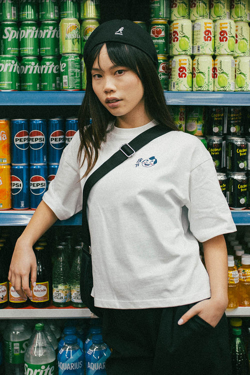 Weißes Oishi Ramen-T-Shirt aus Bio-Baumwolle