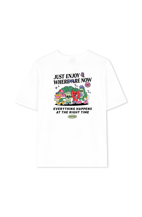 Genießen Sie einfach weißes T-Shirt