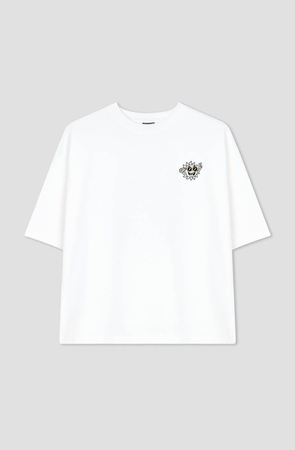 T-shirt Life Is Short Coton Biologique Blanc / Jaune