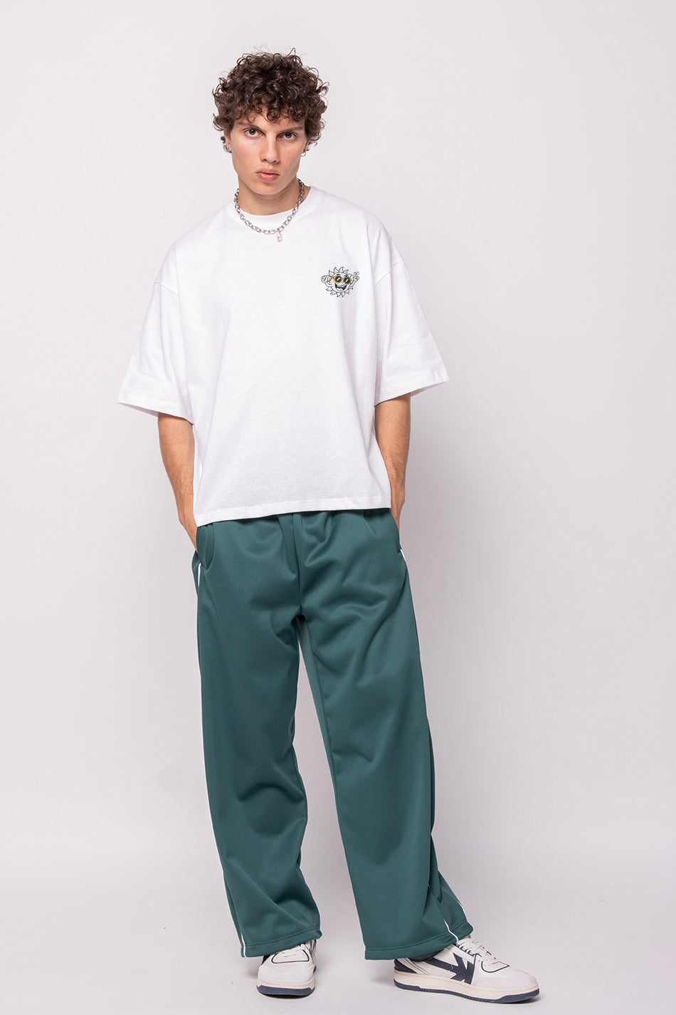 T-shirt Life Is Short Coton Biologique Blanc / Jaune