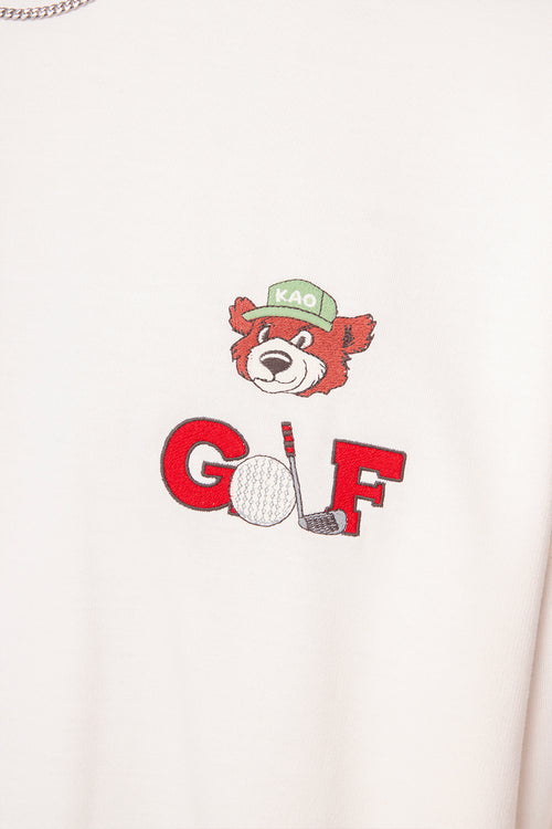 Sudadera Washed Bear Golf Club Ivory
