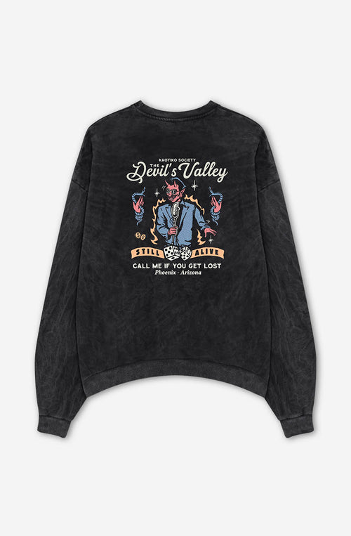 Sudadera Washed Still Alive Black