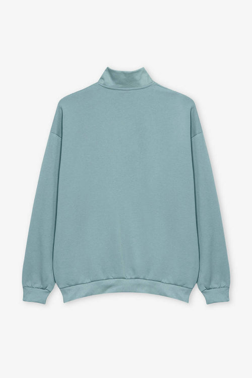 Kaotiko Society Steel Sweatshirt mit halbem Reißverschluss