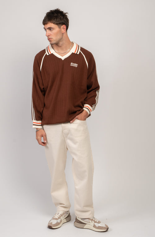 Polo Retro Sport Kaotiko Society Brown