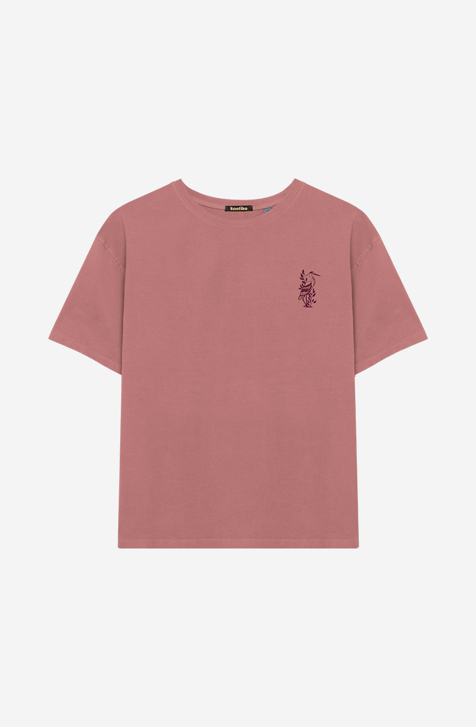 T-shirt bourgogne Washed Lotus