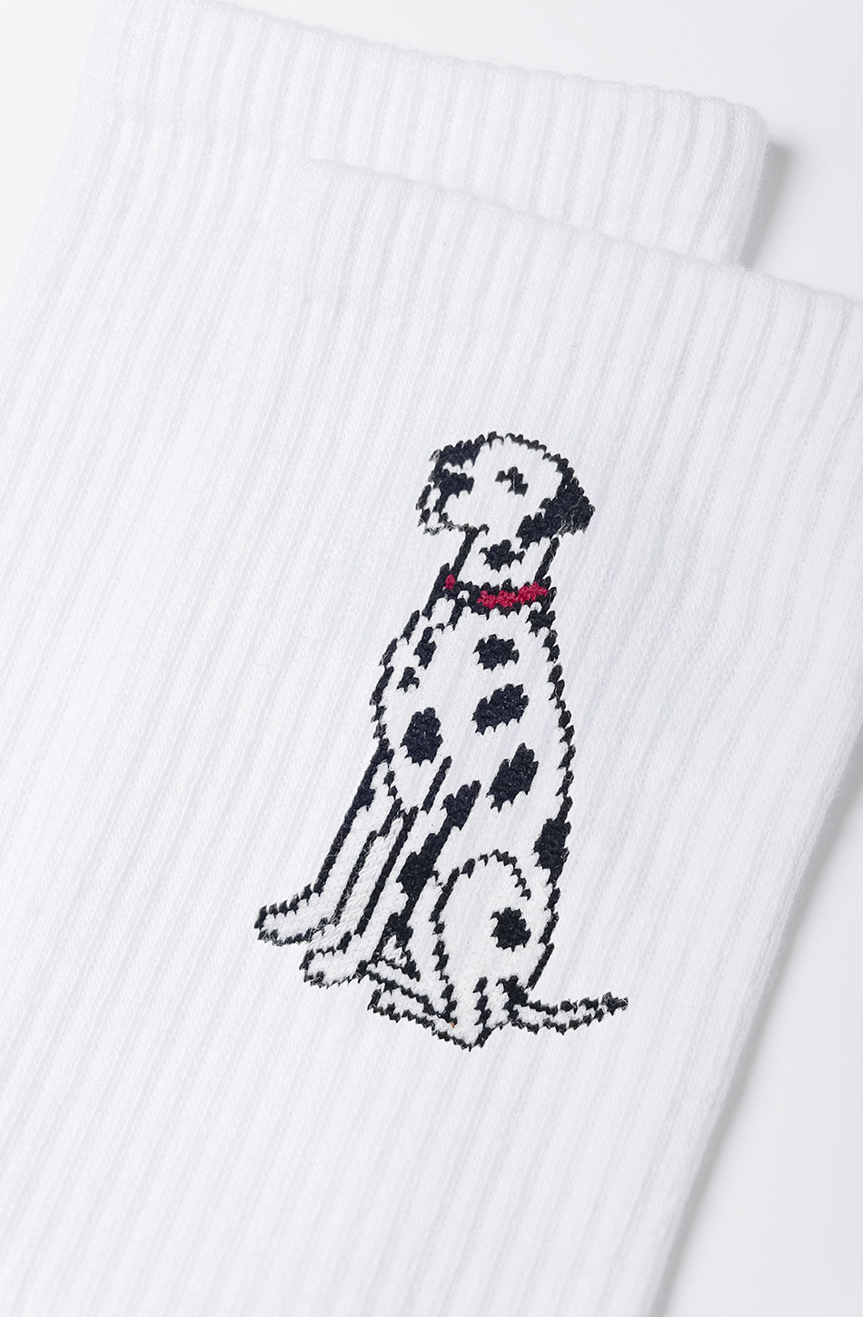Dalmatiner-Socken in Weiß