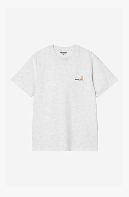 Carhartt WIP – T-Shirt „American Script“ in Asche