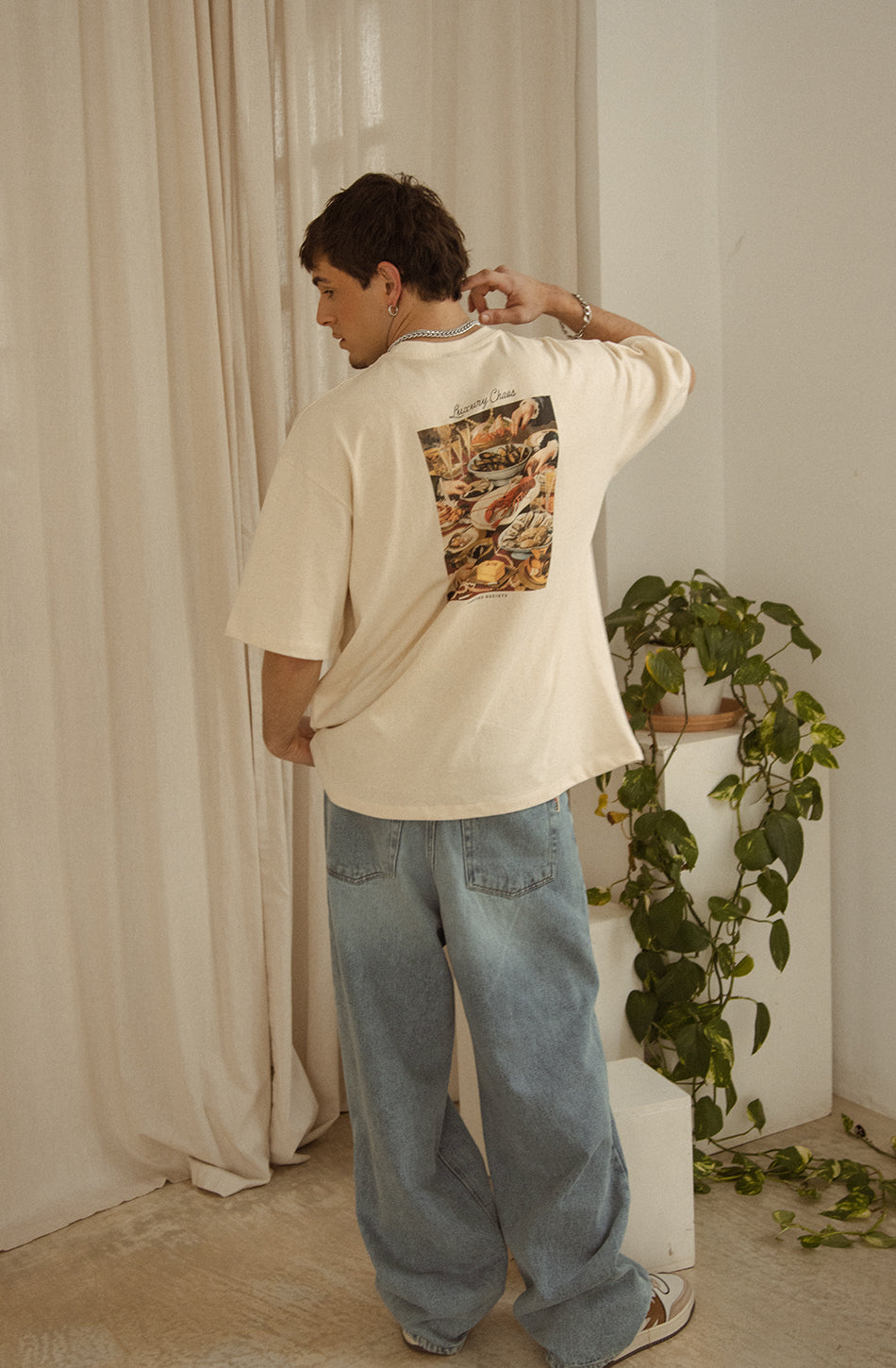 Luxury Chaos Organic Cotton Ivory T-Shirt