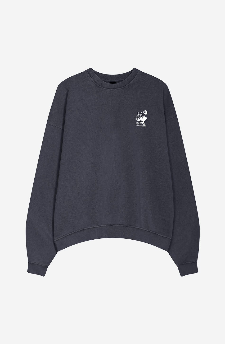 Sweat-shirt Washed Cocktail Man Navy