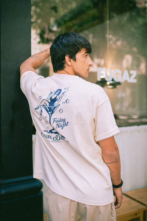 Cheers T-shirt, Darling Organic Cotton Ivory