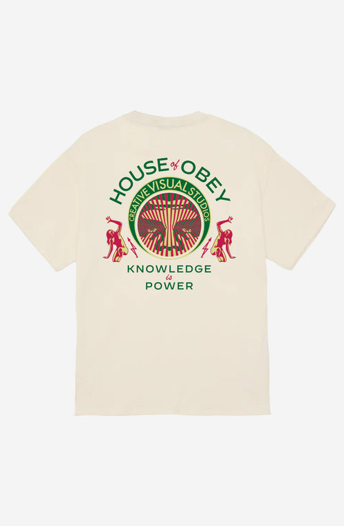 T-shirt Obey Knowledge Is Power Cream