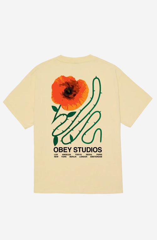 T-shirt OBEY Moves Of Life Pale Yellow