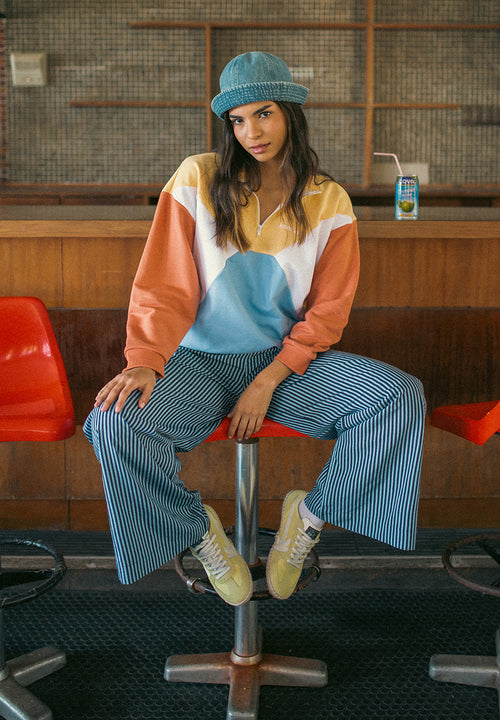 Anneta Sweatshirt Vanilla/White/Niagara/Apricot