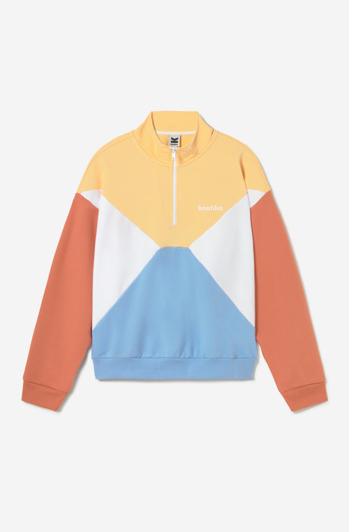 Anneta Sweatshirt Vanilla/White/Niagara/Apricot