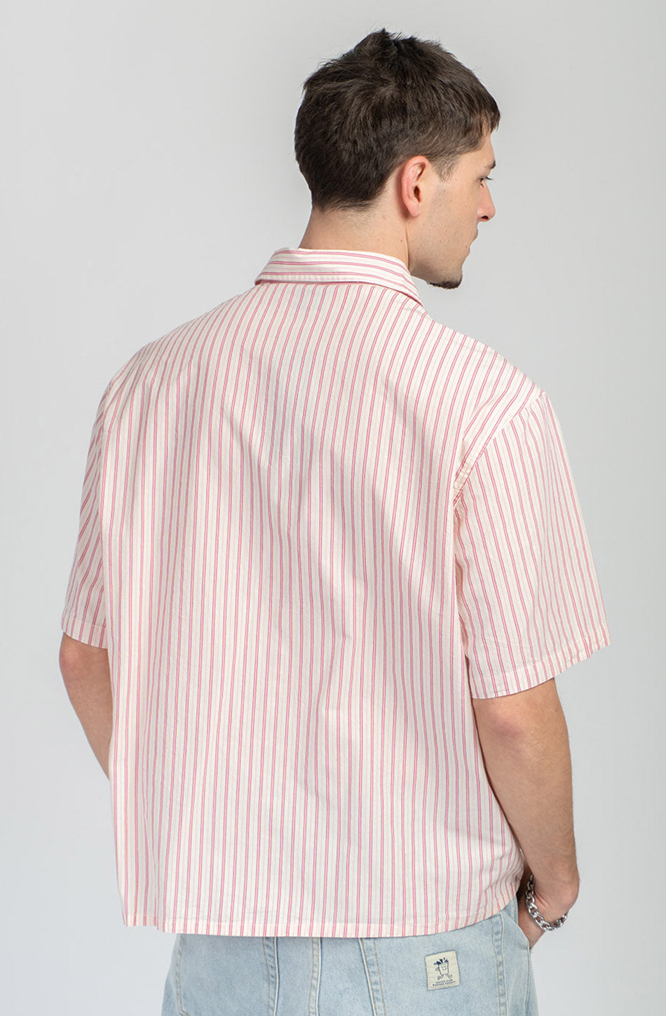 Chemise Lost Point Ivoire/Grenat Rayures
